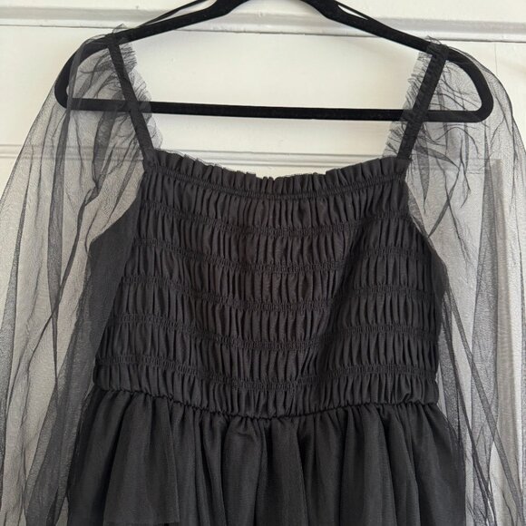 Sandy Liang x Target Black Sheer Dress, Size Small - Picture 2 of 4
